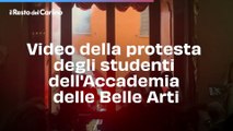Video della protesta degli studenti dell'Accademia delle Belle Arti