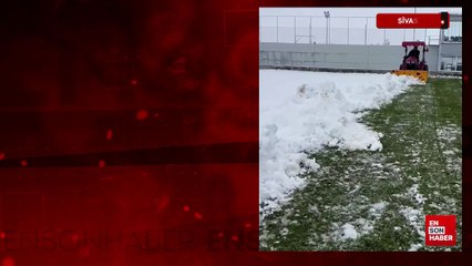 Sivasspor-Fenerbahçe maçı öncesi kar yağışı etkili oluyor