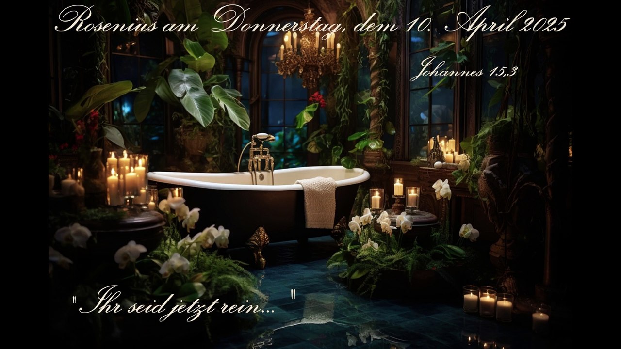 Rosenius am Donnerstag, dem 10. April 2025, zu Johannes 15,3