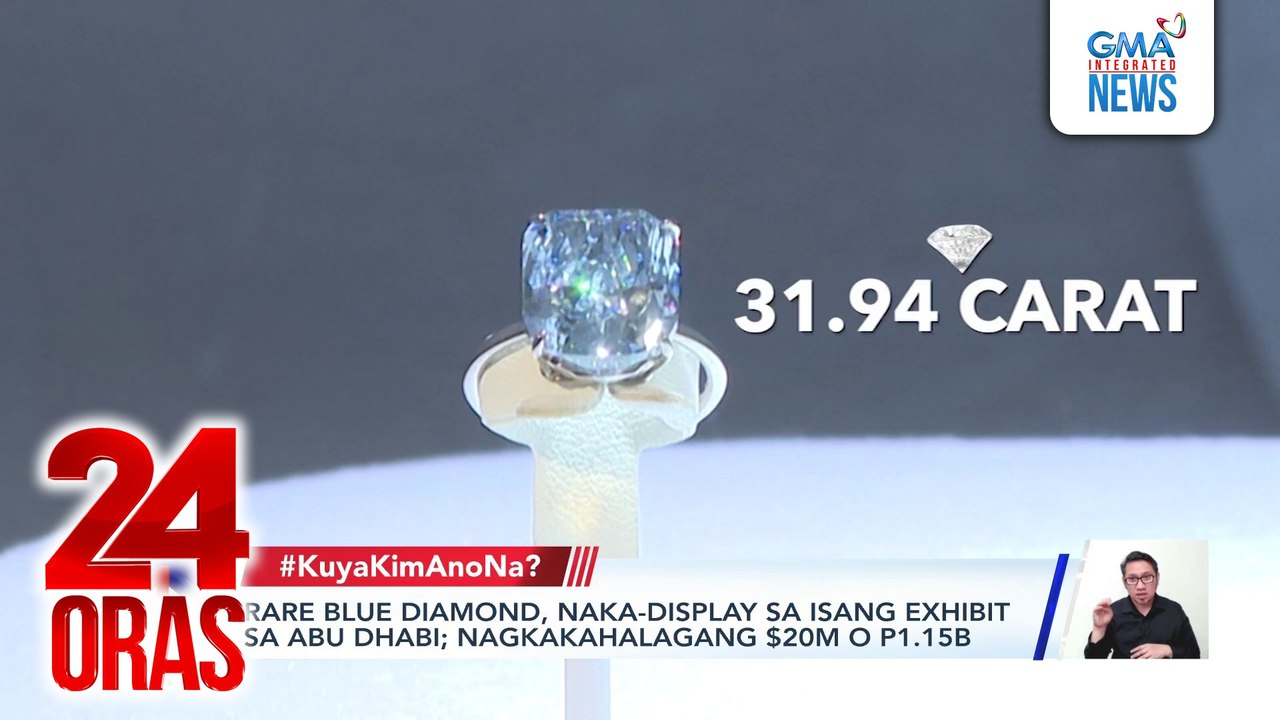 Rare blue diamond, naka-display sa isang exhibit sa Abu Dhabi; nagkakahalagang $20M o P1.15B | 24 Oras