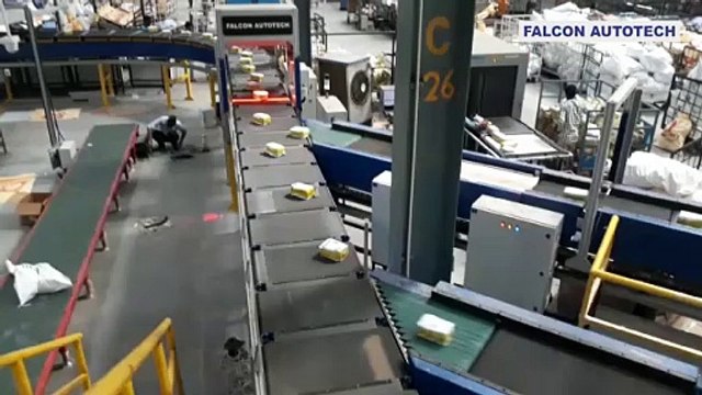 Induction in Cross Belt Sorter - Falcon Autotech