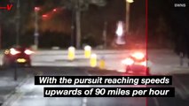 Must See! High-Speed Police Pursuit Ends In Wrong-Way Collision