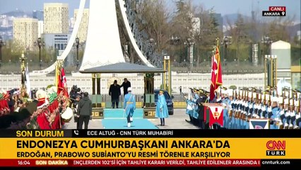 Endonezya Cumhurbaşkanı Ankara’da: Erdoğan, Subianto’yu resmi törenle karşıladı