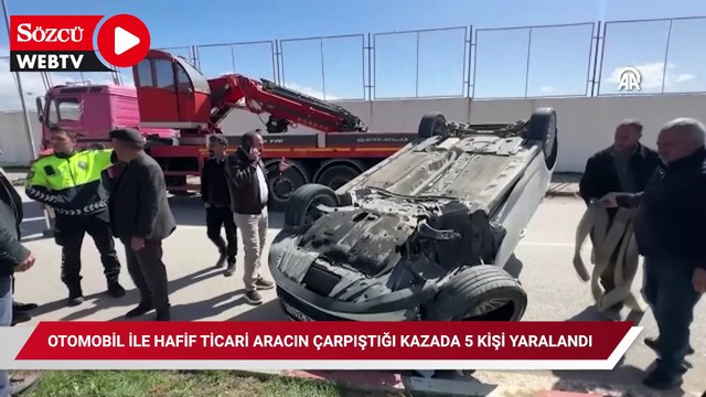Otomobil ile hafif ticari aracın çarpıştığı kazada 5 kişi yaralandı