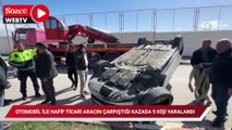 Otomobil ile hafif ticari aracın çarpıştığı kazada 5 kişi yaralandı