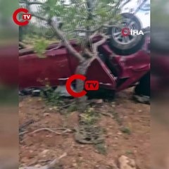 Lastiği patlayan araç fıstık bahçesine uçtu: Ölü ve yaralılar var!