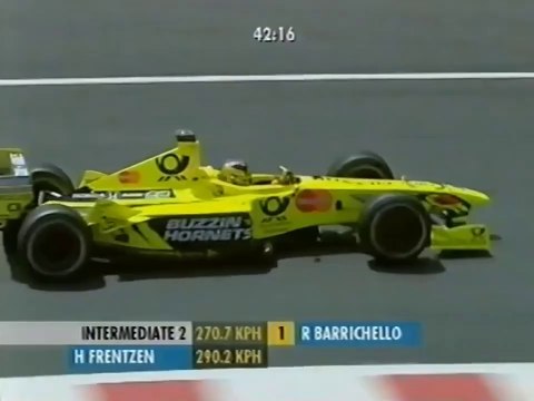 F1 – Heinz-Harald Frentzen (Jordan Mugen-Honda V10) laps in qualifying – France 2000