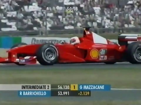 F1 – Rubens Barrichello (Ferrari V10) lap in qualifying – France 2000