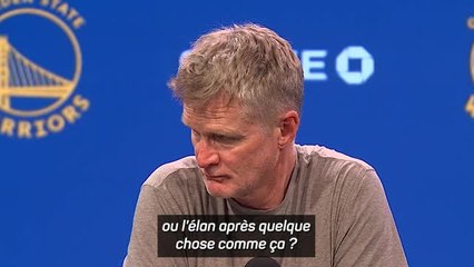 Warriors - Kerr : "Très peu de matches se déroulent comme prévu"