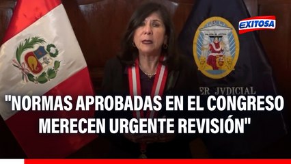 Presidenta del PJ: "Existen normas aprobadas en el Congreso que merecen una urgente revisión"
