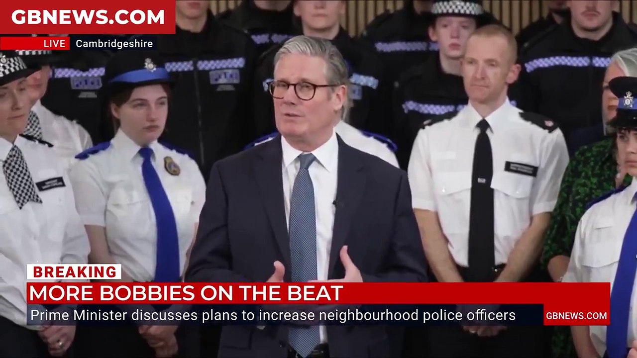 WATCH: Keir Starmer announces target for 3,000 more neighbourhood police officers by 2026