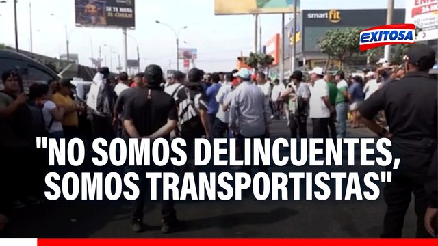 No somos delincuentes : Transportistas denuncian que contingente policial impide su recorrido al Congreso