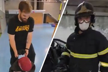 Ibai entrena como un bombero en un nuevo capítulo de cambio físico