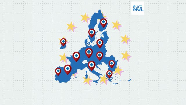 Que regiões da UE têm a maior e a menor concentração de hospitais?