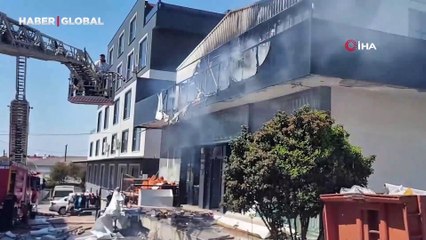 İş yerinde yangın paniği: 1 kişi dumandan etkilendi