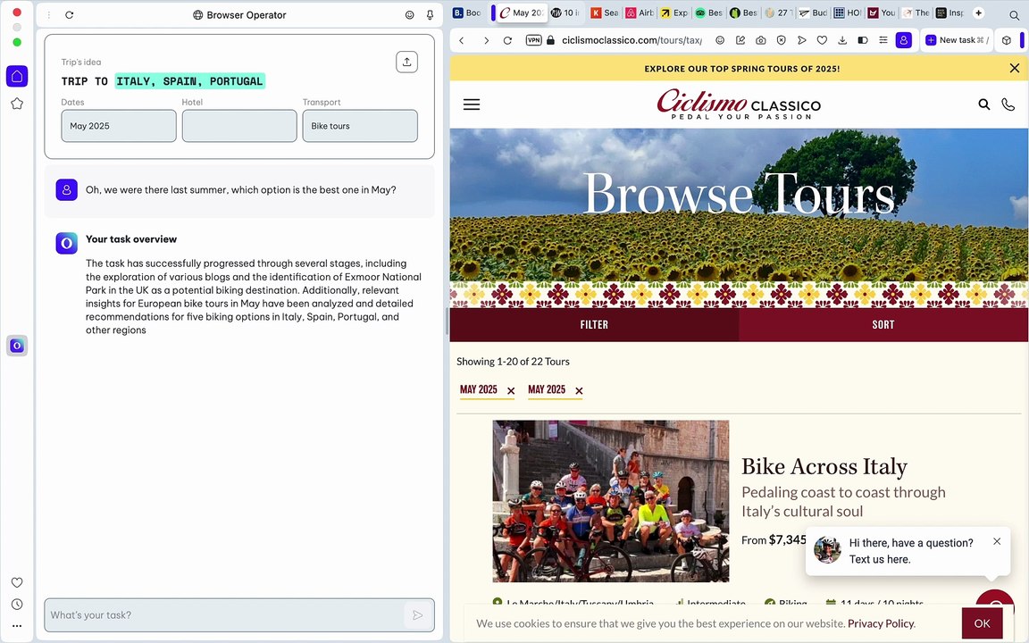 Demonstração do Opera Browser Operator
