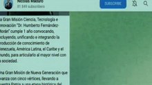 Pdte. Maduro: GMCTI Dr. Fernández cumple 1 año incluyendo y unificando el conocimiento de Venezuela