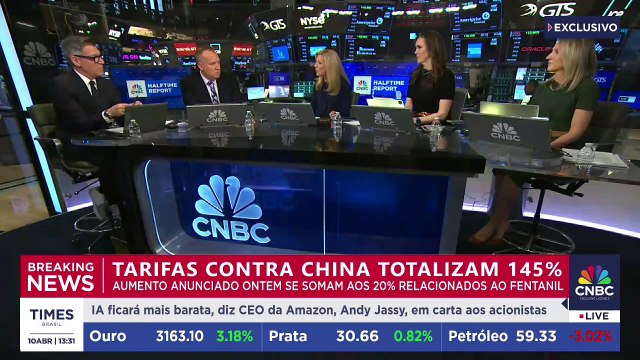Tarifas contra a China derrubam bolsas e criam temor de recessão nos EUA | CNBC BREAKING