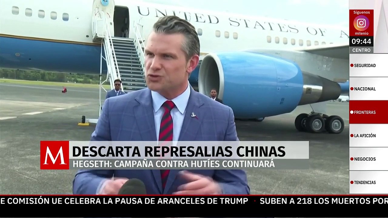 Pete Hegseth dice que no teme represalias de China y que la campaña contra Hutíes seguirá