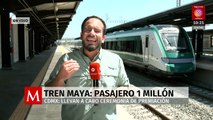 Realizan ceremonia de premiación del pasajero 1 millón del Tren Maya