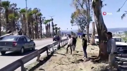 Bu araçtan sağ çıktı! Teker koptu, araç takla attı