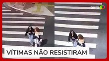 Vídeo mostra o momento em que jovens são atropeladas por carro em faixa de pedestre em SP