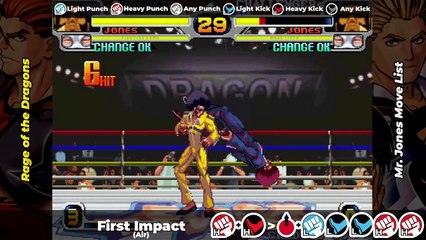 MR. JONES MOVE LIST - Rage of the Dragons (ROTD)