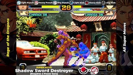 ALL SUPER MOVES TUTORIAL - Rage of the Dragons (ROTD)