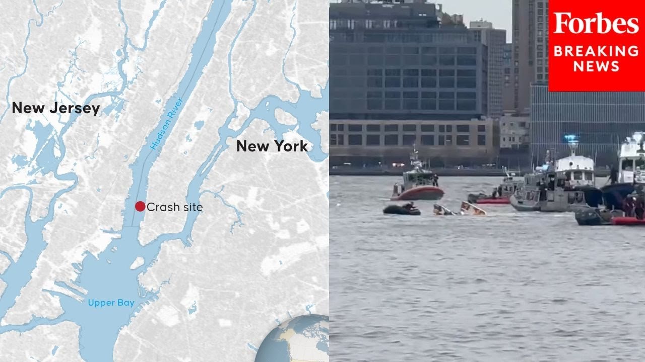 Helicopter Crashes In Hudson River In New York City
