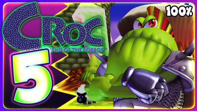 Croc Legend of the Gobbos Walkthrough Part 5 (PS5, PS1) 100% Crystal Island (True Ending)