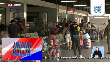 Ilang uuwi sa probinsiya, maagang nagpunta sa Manila Northport Terminal kahit mamayang hapon pa ang biyahe | Unang Balita