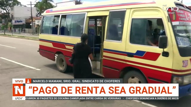 Choferes piden que el pago de la renta sea gradual