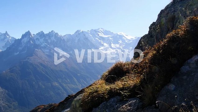 Mont Blanc view from the Aiguilles Rouge, near Chamonix