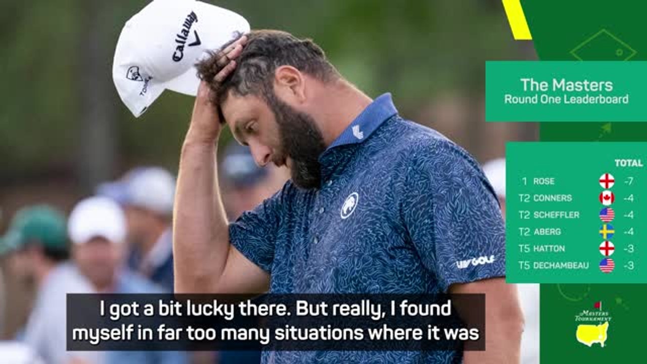Trouble off the tee for Rahm at Masters