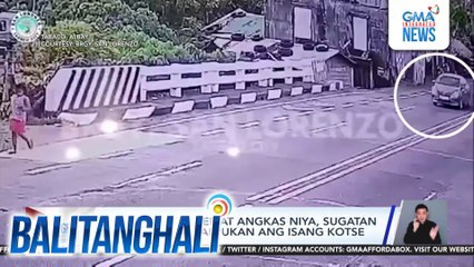 Motorcycle rider angkas niya, sugatan matapos makasalpukan ang isang kotse | Balitanghali