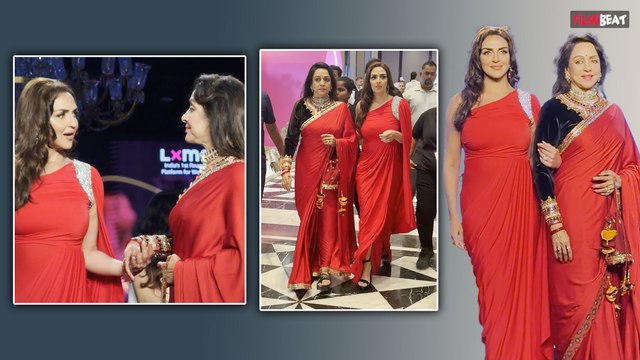 Hema Malini के साथ बेटी Esha Deol ने की Twinning, Bombay Fashion Week में बिखेरे जलवे ! FilmiBeat