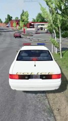 Carolina Squat Truck Runs Over Cop Car (BeamNG Drive)