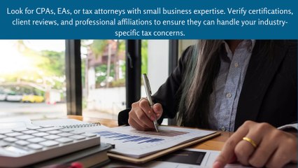 How To Find The Best Tax Preparer For Your Small Business's Unique Needs?