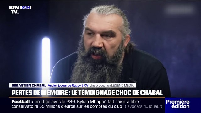 Je n'ai aucun souvenir d'un match de rugby : Sébastien Chabal, ancienne figure du XV de France, confie être victime d'une amnésie