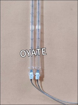 2500w 400v Industrial Infrared Heat Lamp 378mm Short Wave Quartz Infrared Halogen Heating Elements for PET Blowing Preheating