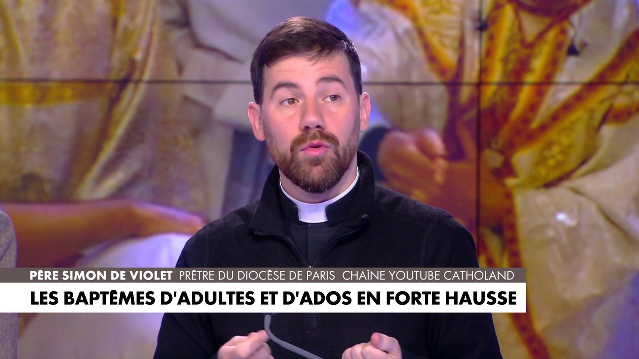 Père Simon de Violet sur l'augmentation du nombre de baptêmes en France ces dernières années