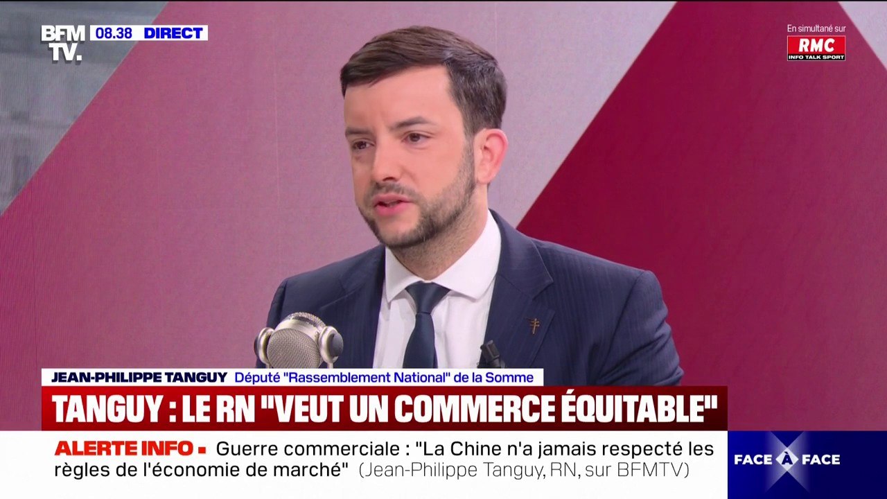 "On veut un commerce équitable, un libre-échange loyal", souligne Jean-Philippe Tanguy