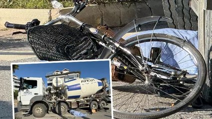 Beton mikserinin altında kalan bisikletli Aysel Yıldırım hayatını kaybetti