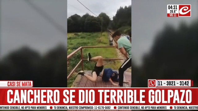 Quiso demostrar sus dotes acrobáticos... ¡y mirá cómo termino!