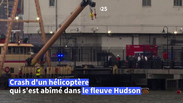 Une famille de touristes tués dans le crash d'un hélicoptère dans le fleuve de New York
