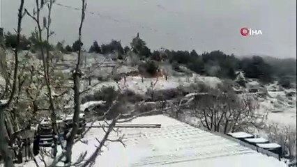 Denizli’nin yüksek kesimleri beyaz örtüyle kaplandı