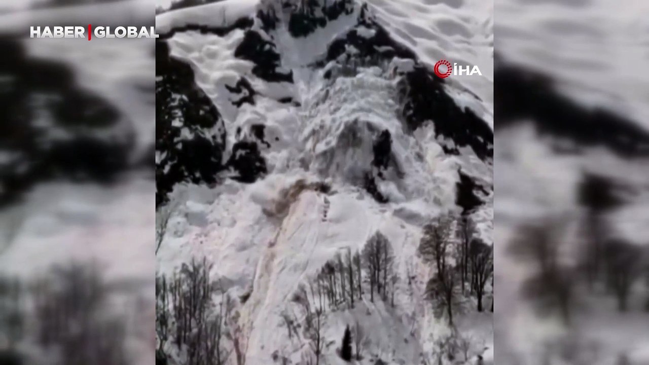 Artvin'de çığ ve heyelan aynı anda meydana geldi!