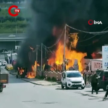 İkitelli Organize Sanayi Bölgesi Milas Caddesi’nde bulunan kimya deposunda yangın