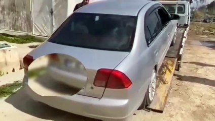 Koru Beldesi'nde Drift Yapan Sürücü Takip Sonucu Yakalandı