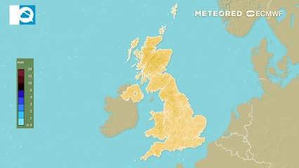 UK rain map mid April 2025